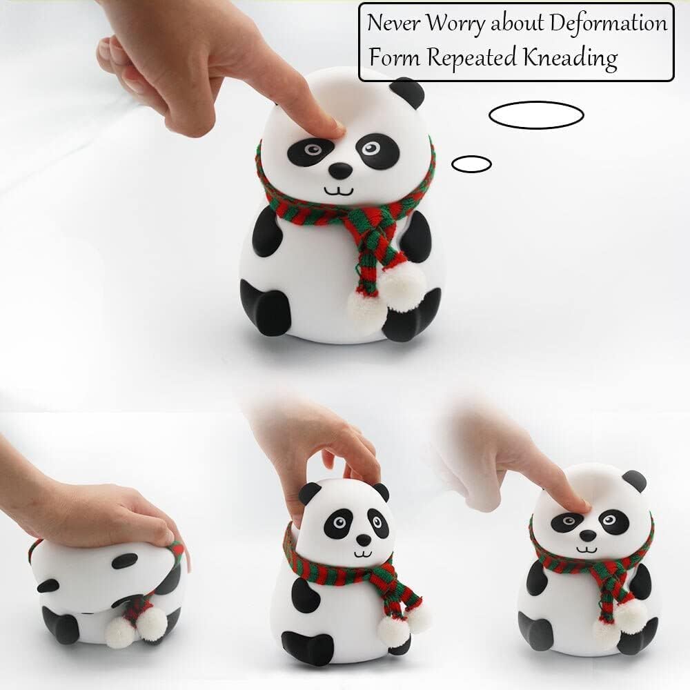 Touch Silicone Panda Light Lamp – Night Light for Kids, Girls & Boys | Cute Bedroom Decor for Women | Valentine Special