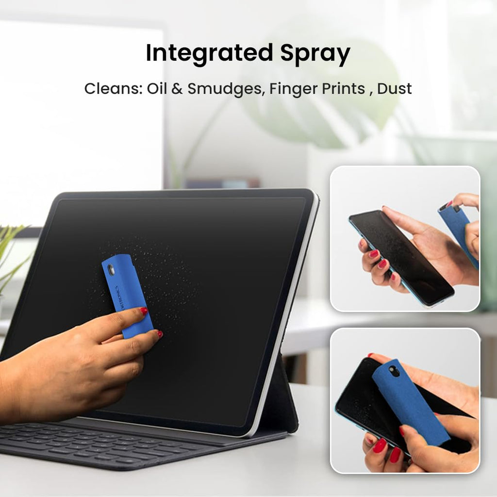 Portronics Swipe 2 Screen Cleaner & Duster with Refillable Spray Bottle, Chemical Free for Monitors & Laptop Screen, Smartphones & Tablets(Red)