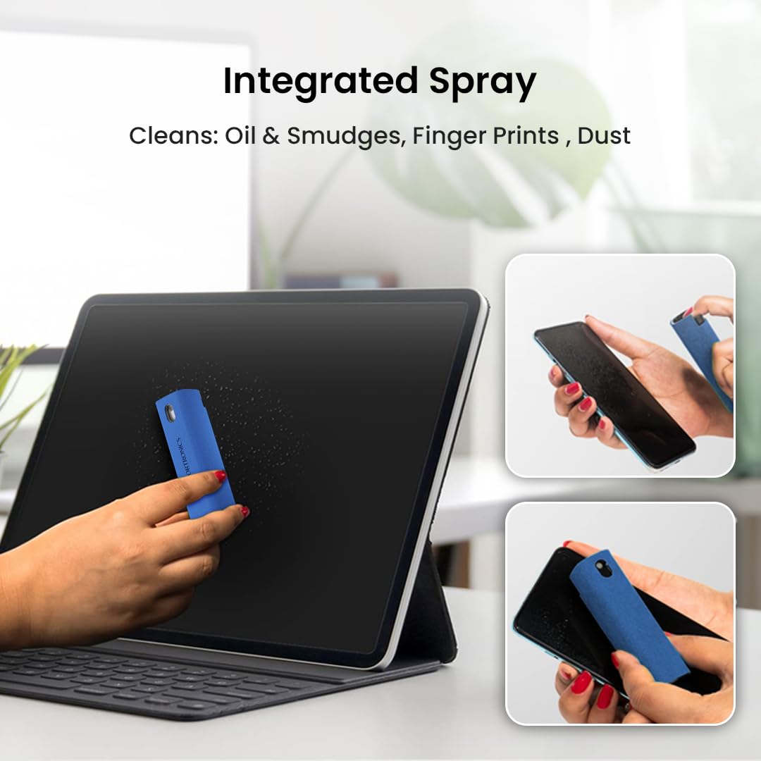 Portronics Swipe 2 Screen Cleaner & Duster with Refillable Spray Bottle, Chemical Free for Monitors & Laptop Screen, Smartphones & Tablets(Red)