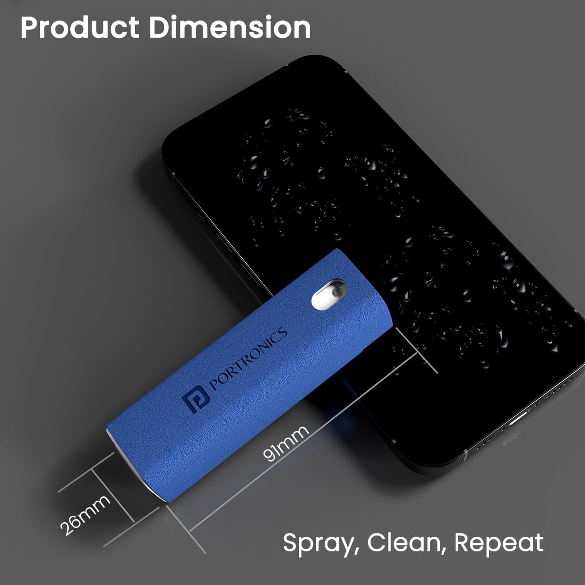 Portronics Swipe 2 Screen Cleaner & Duster with Refillable Spray Bottle, Chemical Free for Monitors & Laptop Screen, Smartphones & Tablets(Red)