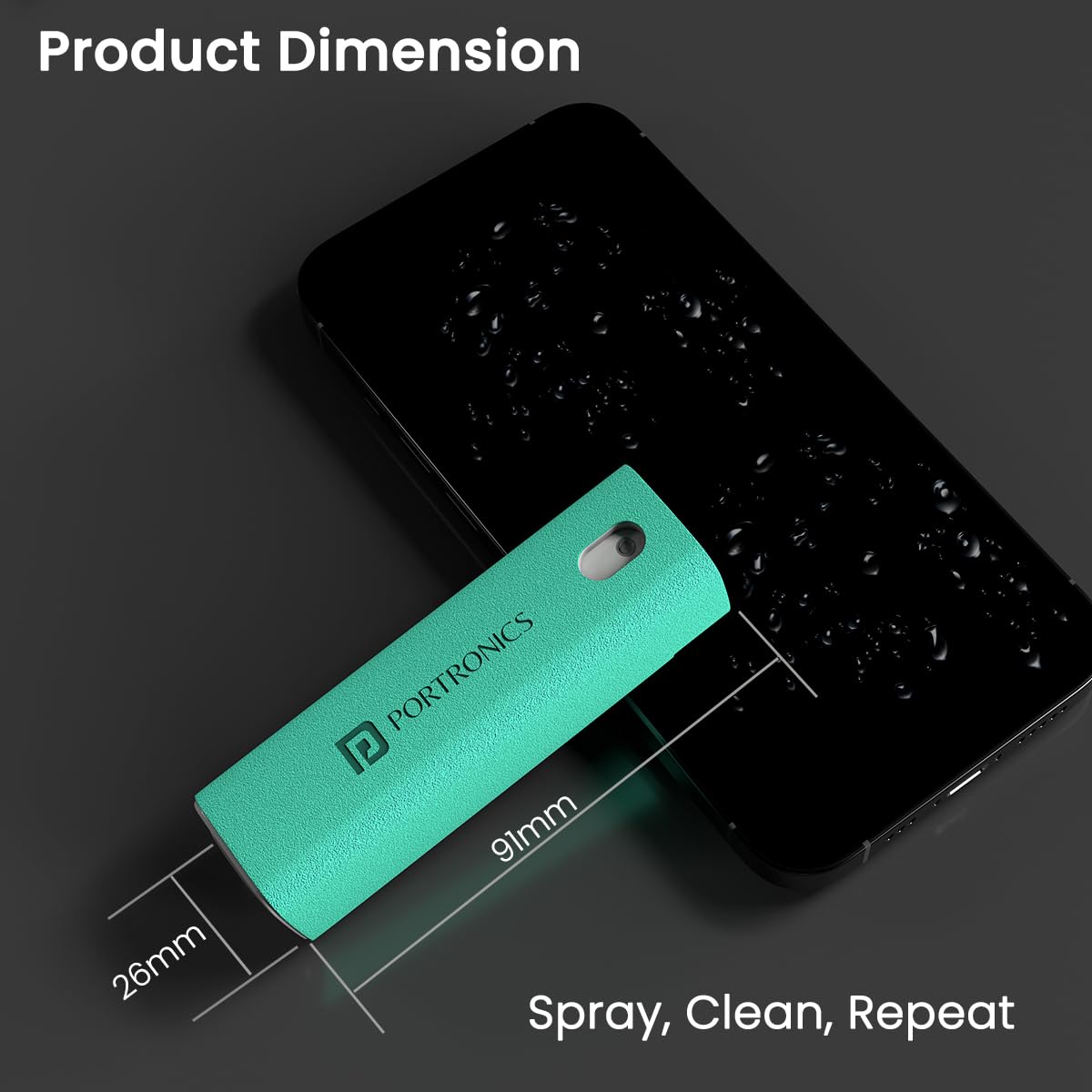 Portronics Swipe 2 Screen Cleaner & Duster with Refillable Spray Bottle, Chemical Free for Monitors & Laptop Screen, Smartphones & Tablets(Red)