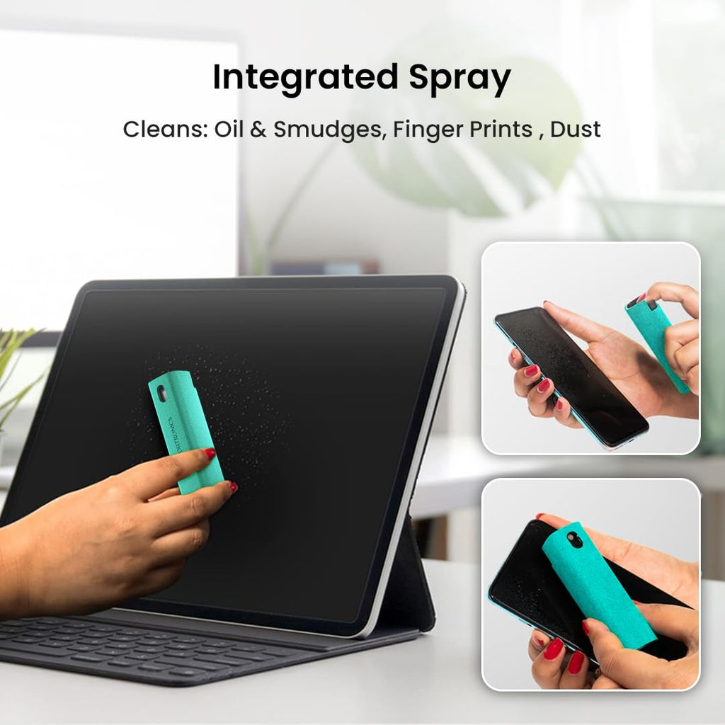 Portronics Swipe 2 Screen Cleaner & Duster with Refillable Spray Bottle, Chemical Free for Monitors & Laptop Screen, Smartphones & Tablets(Red)