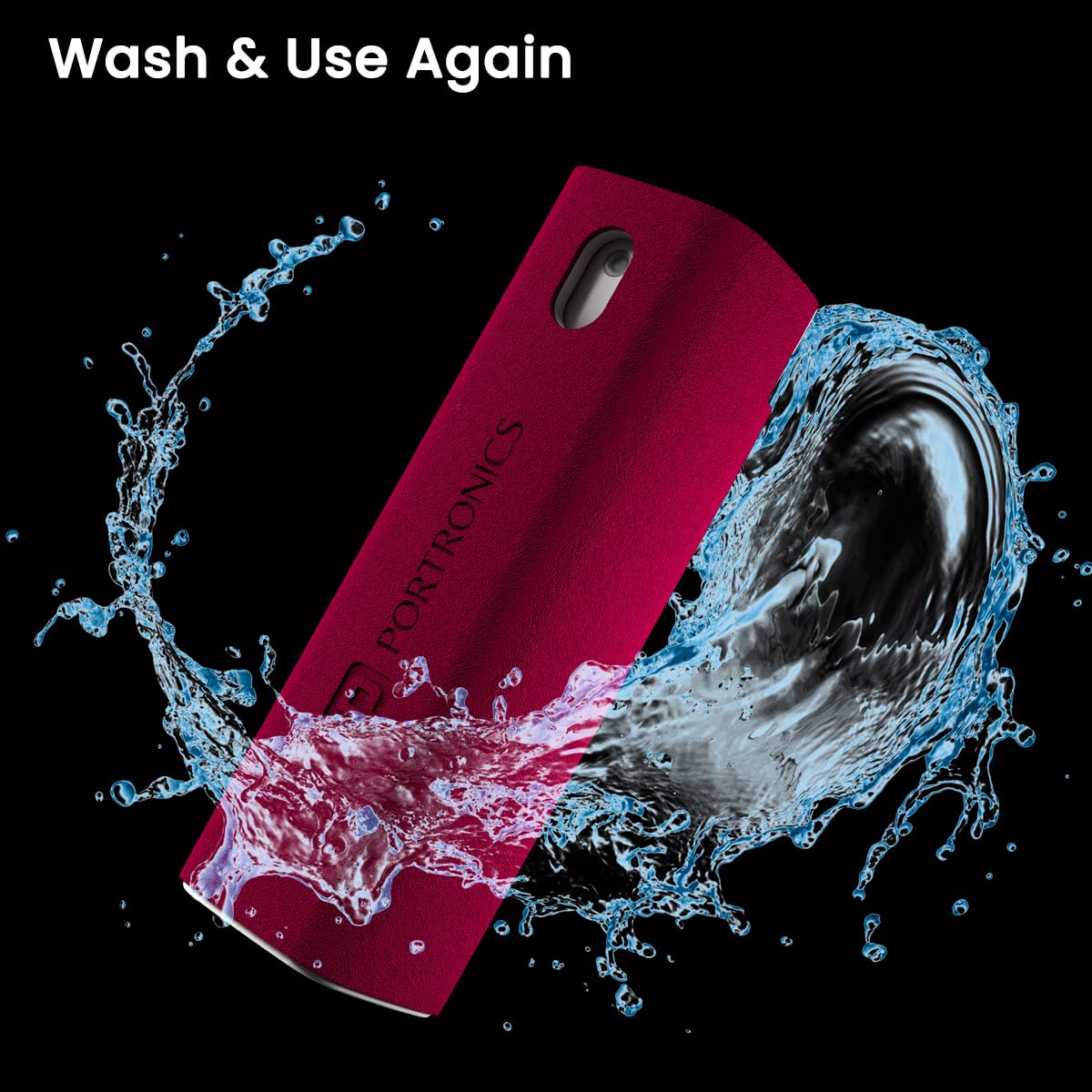 Portronics Swipe 2 Screen Cleaner & Duster with Refillable Spray Bottle, Chemical Free for Monitors & Laptop Screen, Smartphones & Tablets(Red)